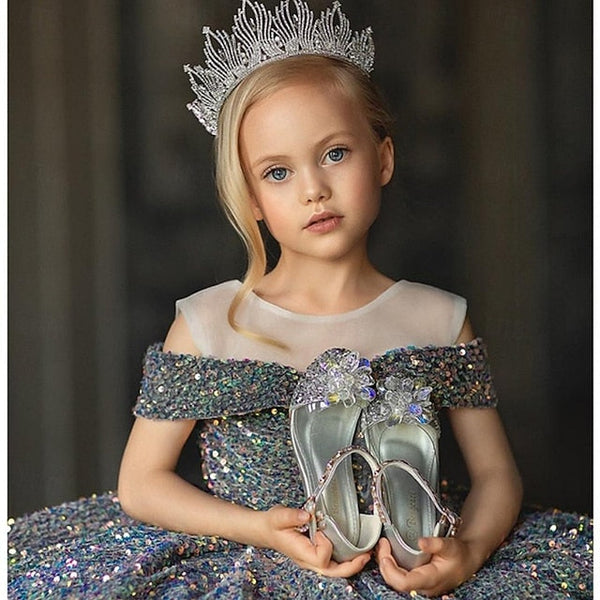 Kids Dress Flower Girl Party Color Solid Girls' FashionChic