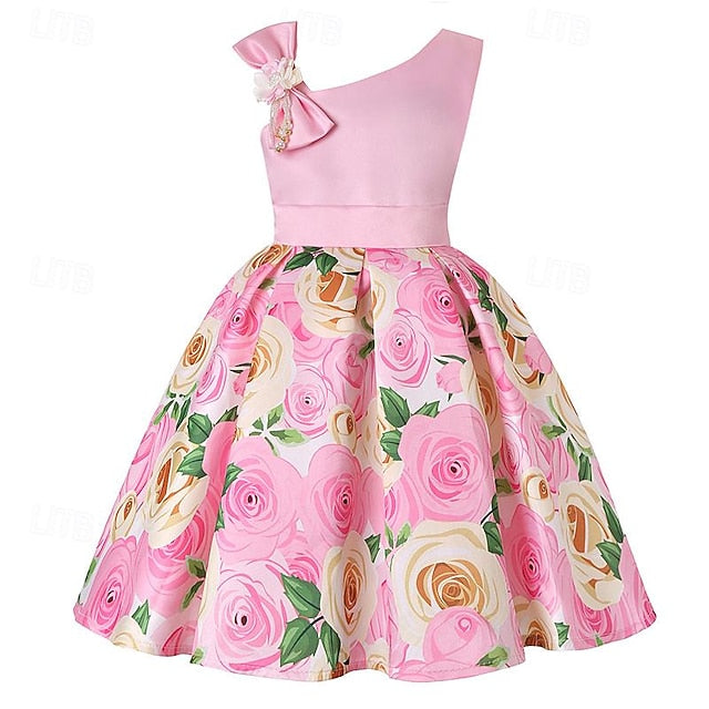 3D Sleeveless Flower Dress Party Girls' Easter Summer FashionChic