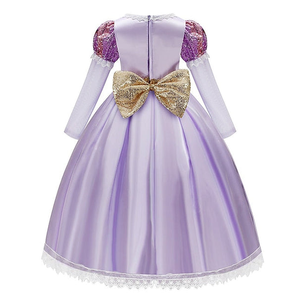 Sofia Rapunzel Dress Girl Fairytale Flower Theme Princess Party FashionChic