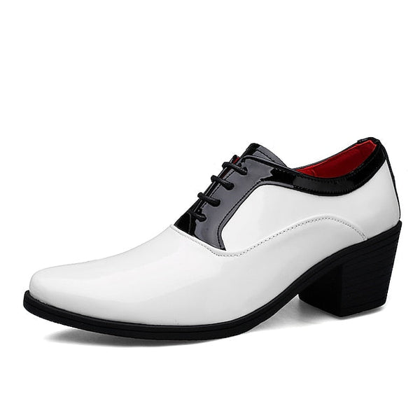 Faux Shoes White Oxford and Red Leather Men's Patent – FashionChic