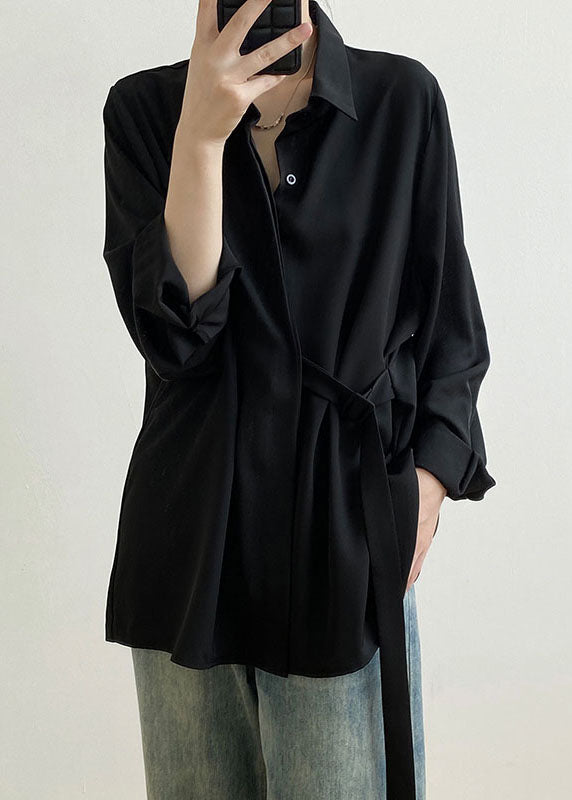 Bohemian Caramel Peter Pan Collar Cinched Shirt Spring TT1031 shopify