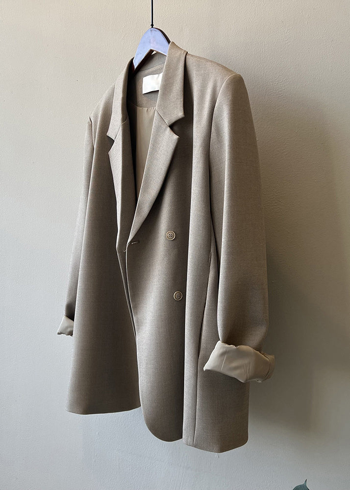 Italian Grey Coffee Notched Pockets Suit Coat Autumn WD012 HS-CTS241103