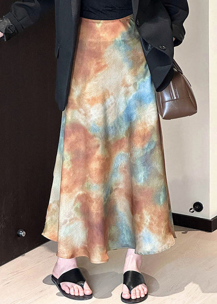 Bohemian Gradient Color Tie Dye High Waist Skirt Fall AF1030 HS-SKTS240914