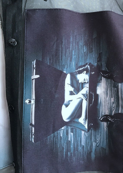 Women Black Print Button Tulle Blouse Summer NN005 shopify