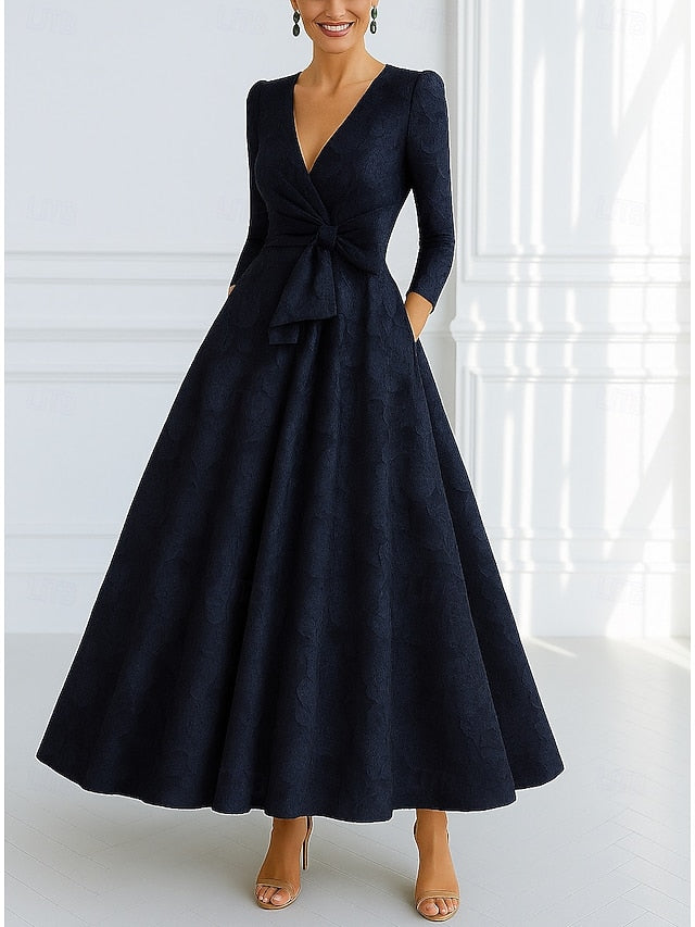 Dress Formal Gown A-Line Red Wedding Evening Elegant Blue FashionChic