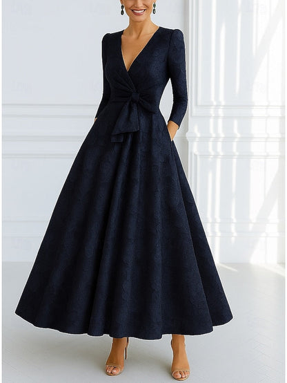 Dress Formal Gown A-Line Red Wedding Evening Elegant Blue FashionChic