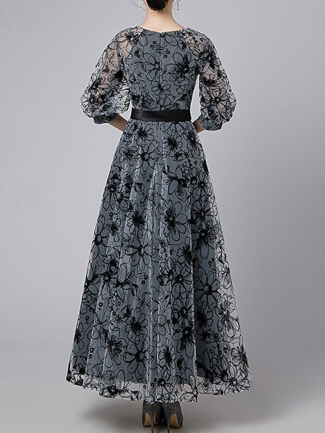 Vintage Formal Bride the Mother Dress A-Line Elegant of FashionChic