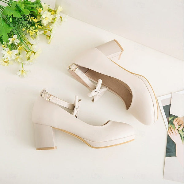 Girls' - Shoes Mary for White Weddings Jane Bow Perfect FashionChic