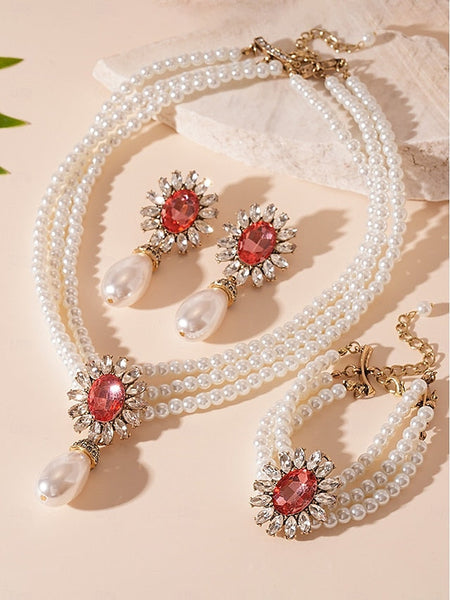 Earrings Set Women's Pearl Jewelry with FashionChic