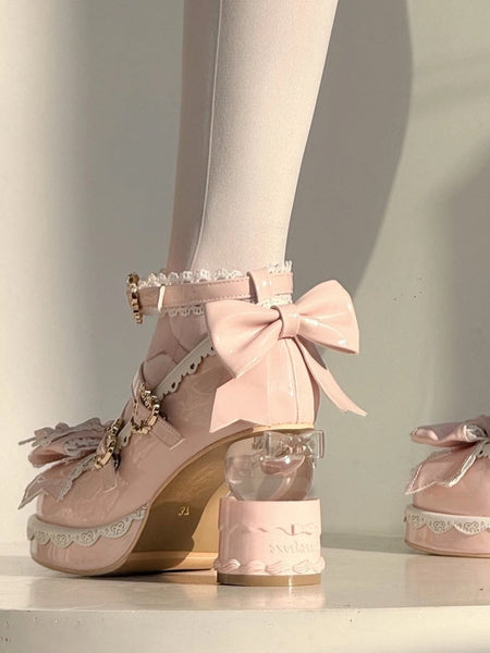 for Pink - Sweet Mary Round Design Janes Toe Crisscross Lolita FashionChic