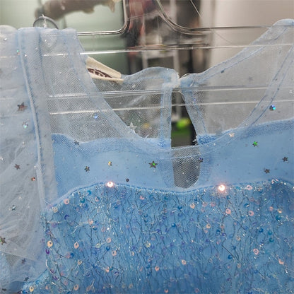 Princess Flower Elsa Cosplay Cloak Girl Frozen Dress FashionChic