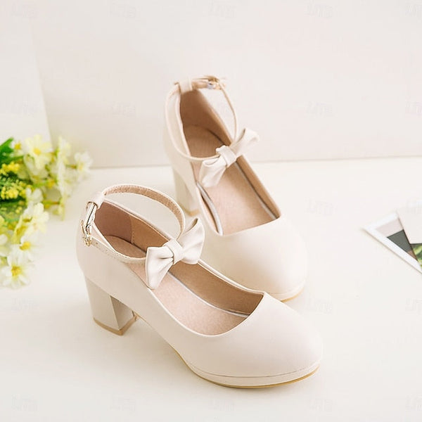 Girls' - Shoes Mary for White Weddings Jane Bow Perfect FashionChic