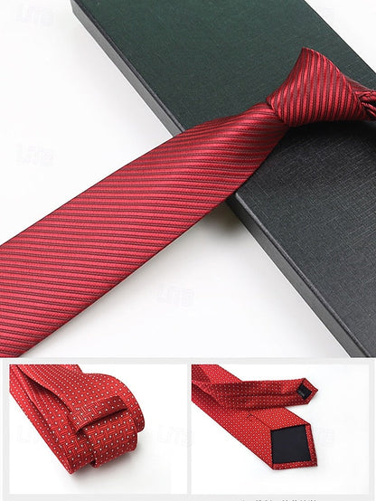 satin striped tie Men's FashionChic