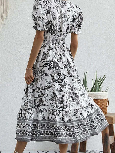 Women's Midi Dress Casual Dress Swing Dress A Line Dress FashionChic