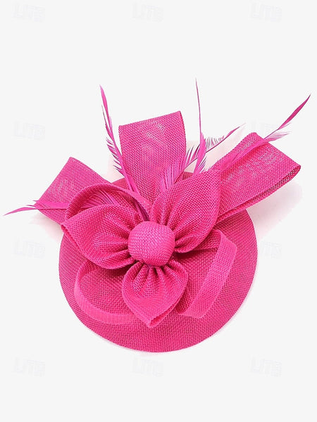 Women's Bow with Feather and Hat Accents Green Fascinator FashionChic