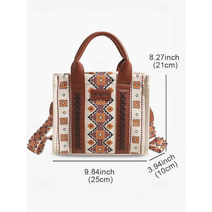 – Ethnic Bag Vintage-Inspired Women's Tote Print Boho FashionChic