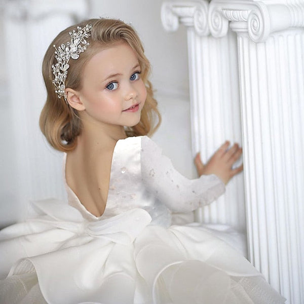 Sleeve Sequin Fall Summer Girls' Spring 3D Dress Long FashionChic