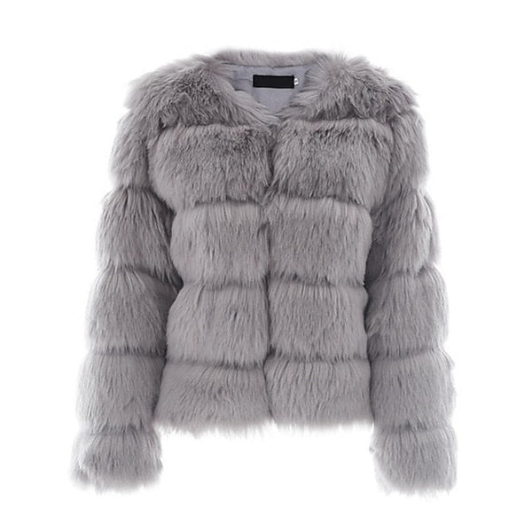 Elegant Faux Coat Comfortable Street Fur Active Women's FashionChic