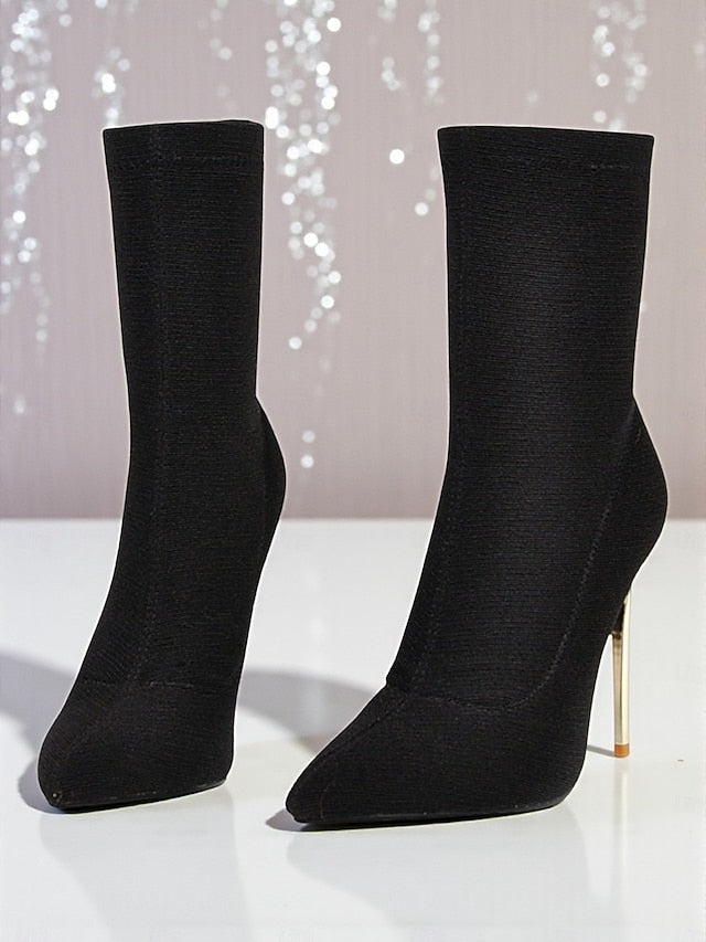 Boots Print - Ankle Women's Leopard Sexy Pointed Stiletto FashionChic