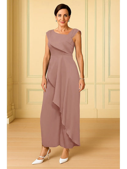 Mother A-Line the of Dress Jumpsuits Simple Bride Elegant Neck V FashionChic