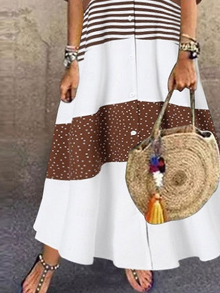 Women's Maxi Dress T Shirt Dress Tee Dress A Line Dress Fit FashionChic