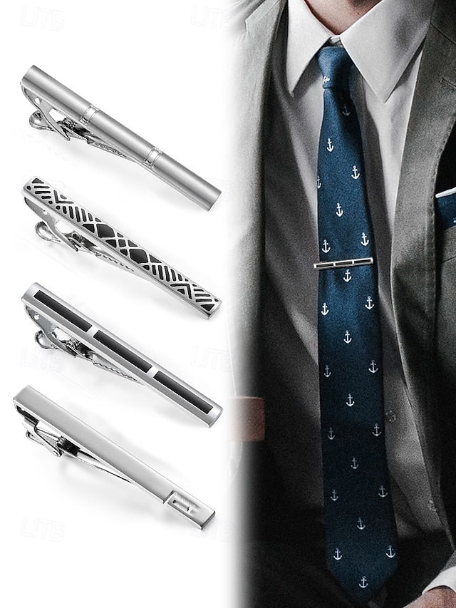 Metal Tie Men's Clip Slim - FashionChic