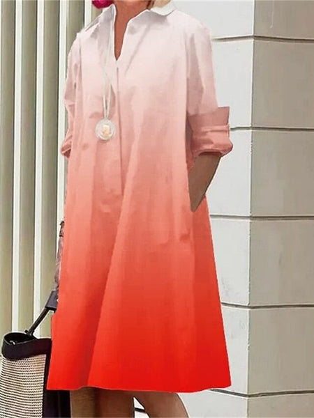 Women's Midi Dress Shirt Dress Casual Dress Fashion Modern