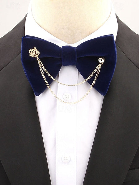 Velvet Crown and Detail with Bow Men's Chain – Tie FashionChic