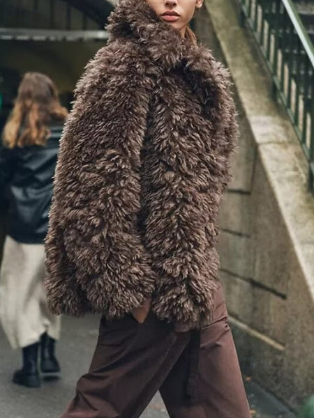 Faux Warm Teddy Comfortable Women's Coat Fur Furs FashionChic