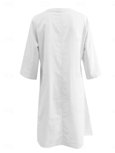 Women's Mini Dress Shift Dress Casual Daily  Cotton Linen