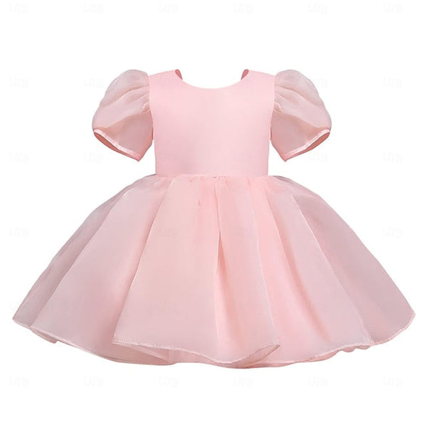 Girl Dress Party Solid Girls' Kids Flower Color FashionChic