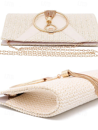 Straw Elegant Purse with Women's Handbag – Clutch Woven FashionChic
