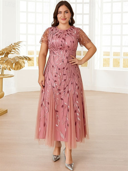 A-Line Ankle Length Party Dress Cocktail Dress Wedding Guest FashionChic