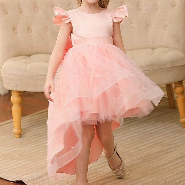 Kids Solid Color Flower Girl Girls' Party Dress FashionChic