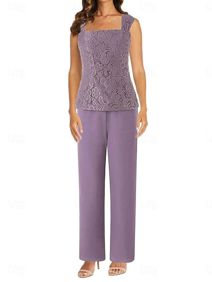the Wedding of Elegant Simple Pantsuit Mother Bride Dress Guest FashionChic