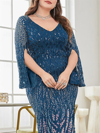Elegant Size Plus of Curve Dress V the Bride Party Mother FashionChic