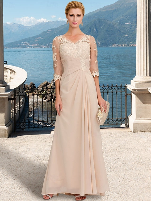 Elegant Guest Mother Dress Size Wedding Bride Plus A-Line of the FashionChic