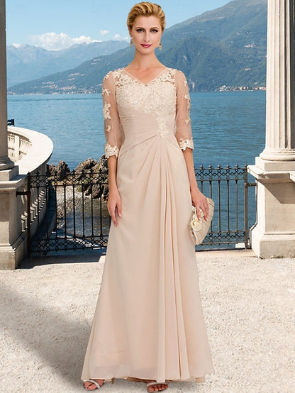 Elegant Guest Mother Dress Size Wedding Bride Plus A-Line of the FashionChic
