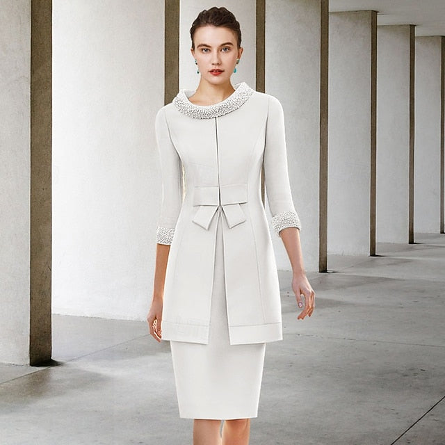 Sheath Wedding Piece of Church Two Guest Bride Dress the Mother FashionChic