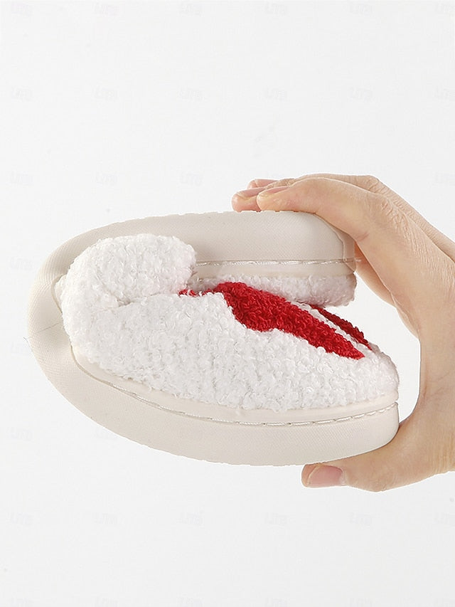 Bowknot Women's - with White Soft Slippers and Design Red FashionChic