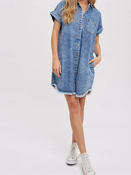 Women's Mini Dress Denim Dress Casual Dress Summer Dress