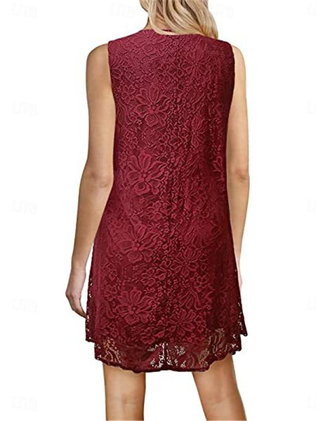Women's Mini Dress White Dress Casual Dress White Lace