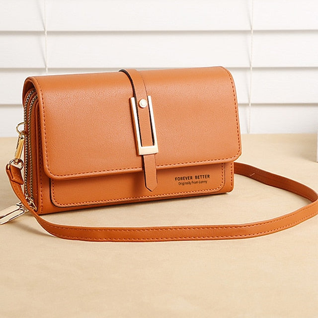 PU Crossbody Phone Bag Mobile Leather Women's Wallet FashionChic