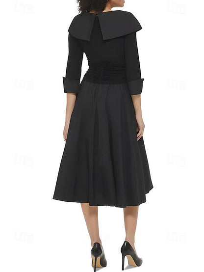 the Portrait Column Dress Mother Bride Sheath / Collar of A-Line FashionChic