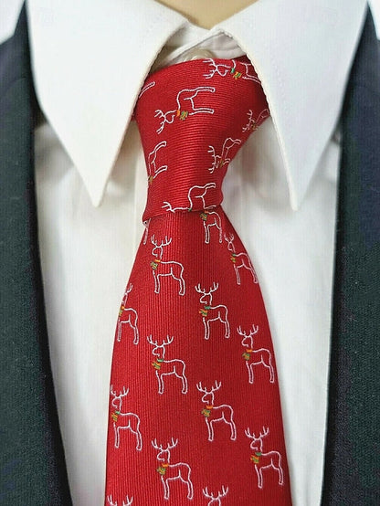 Santa Necktie with Christmas Men's FashionChic