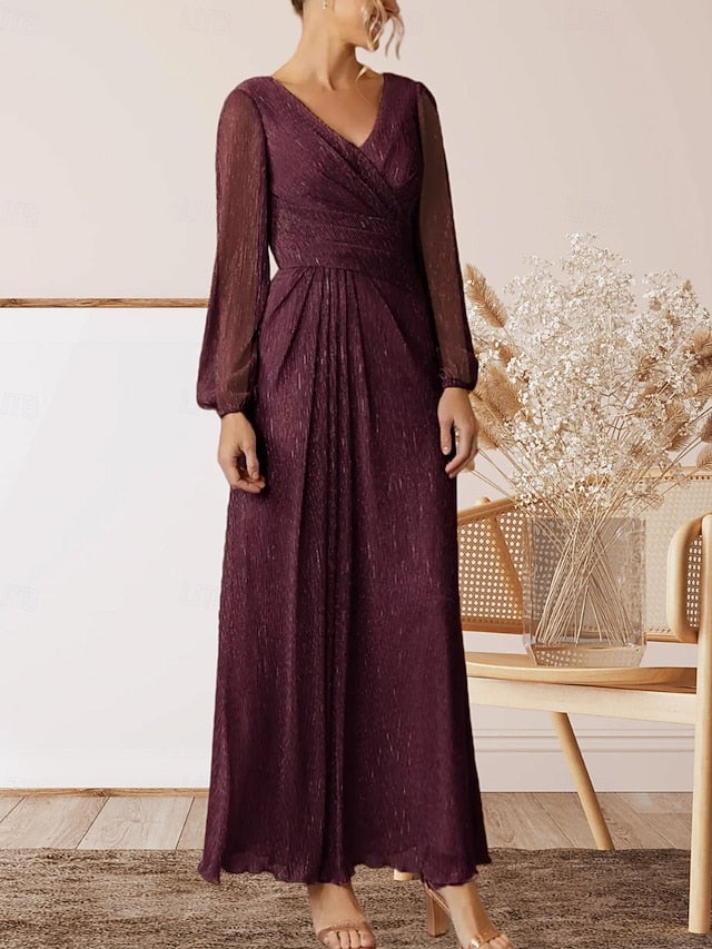 Bride Dress the Elegant Wedding of A-Line Neck Mother Guest V FashionChic