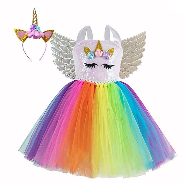 Headband Unicorn Cosplay Girls' Dance Dress Movie Wings FashionChic
