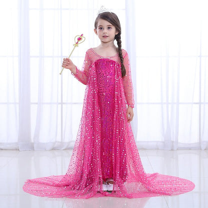 Princess Dress Movie Girl Frozen Elsa Flower Girls' FashionChic