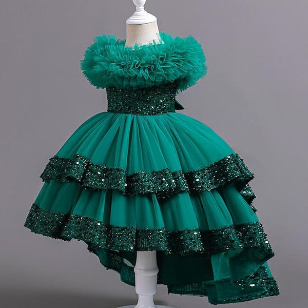 Kids Sleeveless Dress Flower Party Girl Girls' Sequin FashionChic