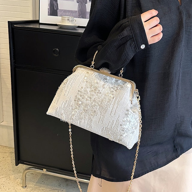 Synthetic Women's Bag Party Clutch Bags Dome Handbag FashionChic